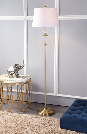 Harper 61" Crystal / Metal LED Floor Lamp - JONATHAN Y